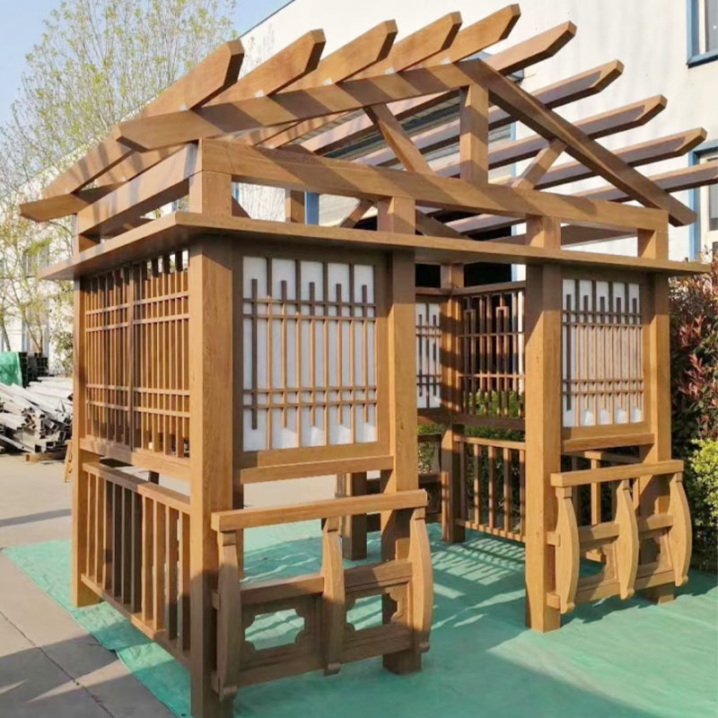 Pergola kayu plastik